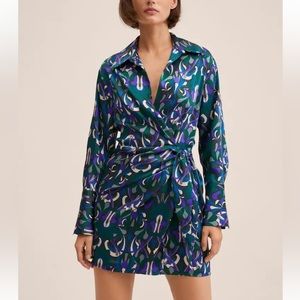 Mango print mini dress
